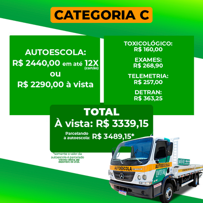 CNH Categoria C - Caminhão